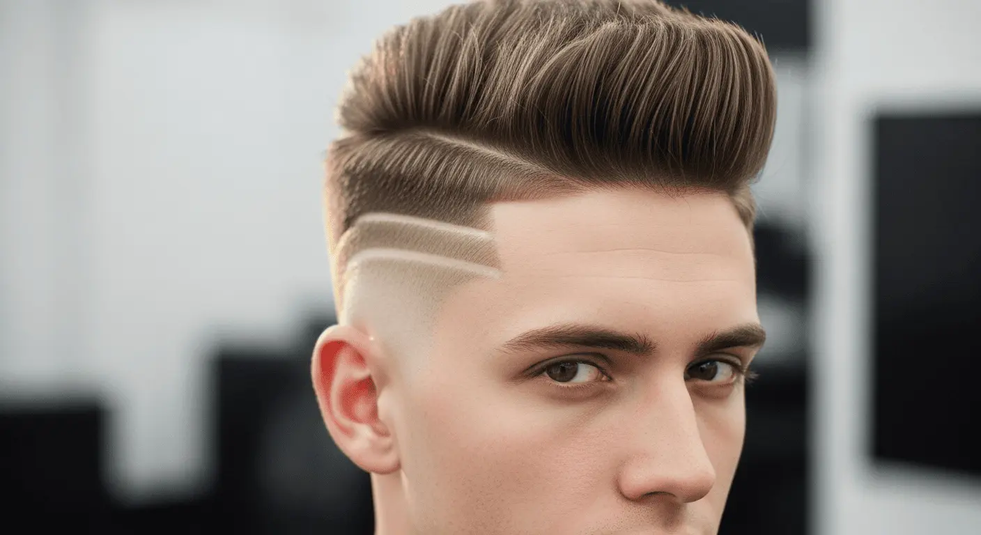 side undercutt high top fade