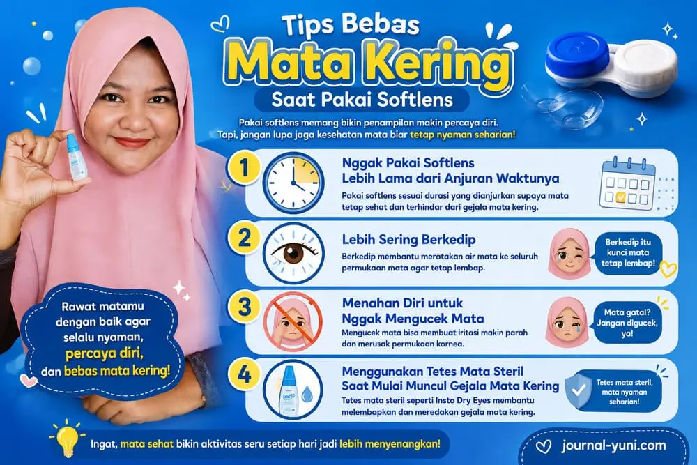 tips bebas mata kering saat pakai softlens